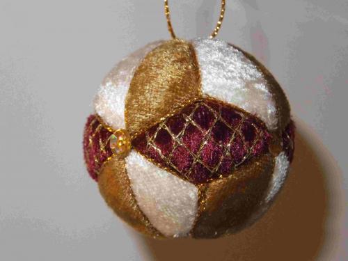 Boules Noël velours